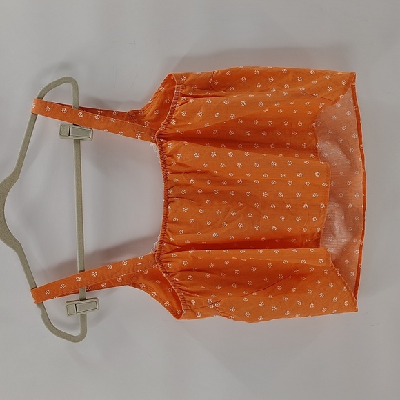 Sonoma Top Peach With Floral Print Size Medium Adjustable Straps Summer Top - Picture 7 of 8